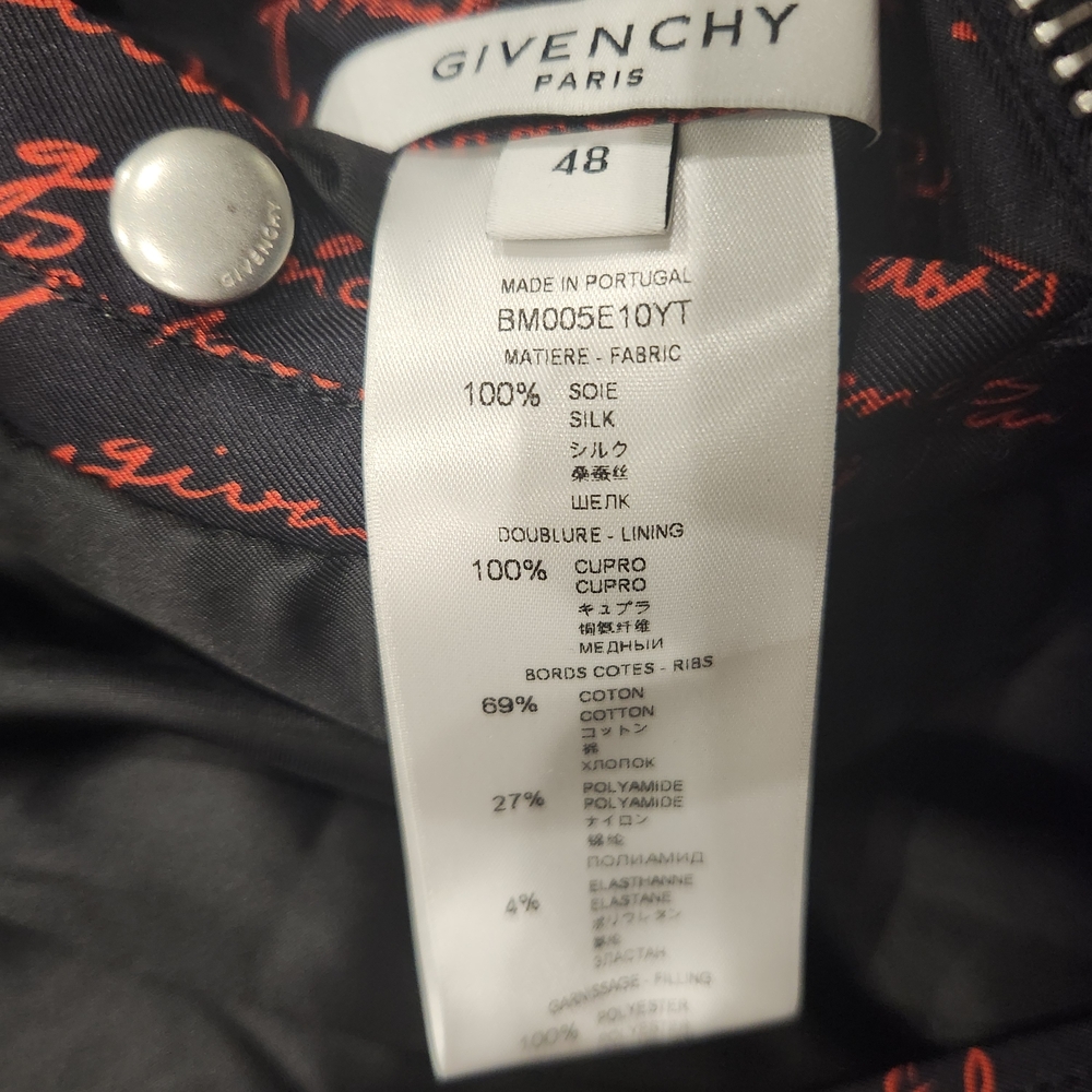 Givenchy Black And Red Patterned Bomber Jacket - image 7